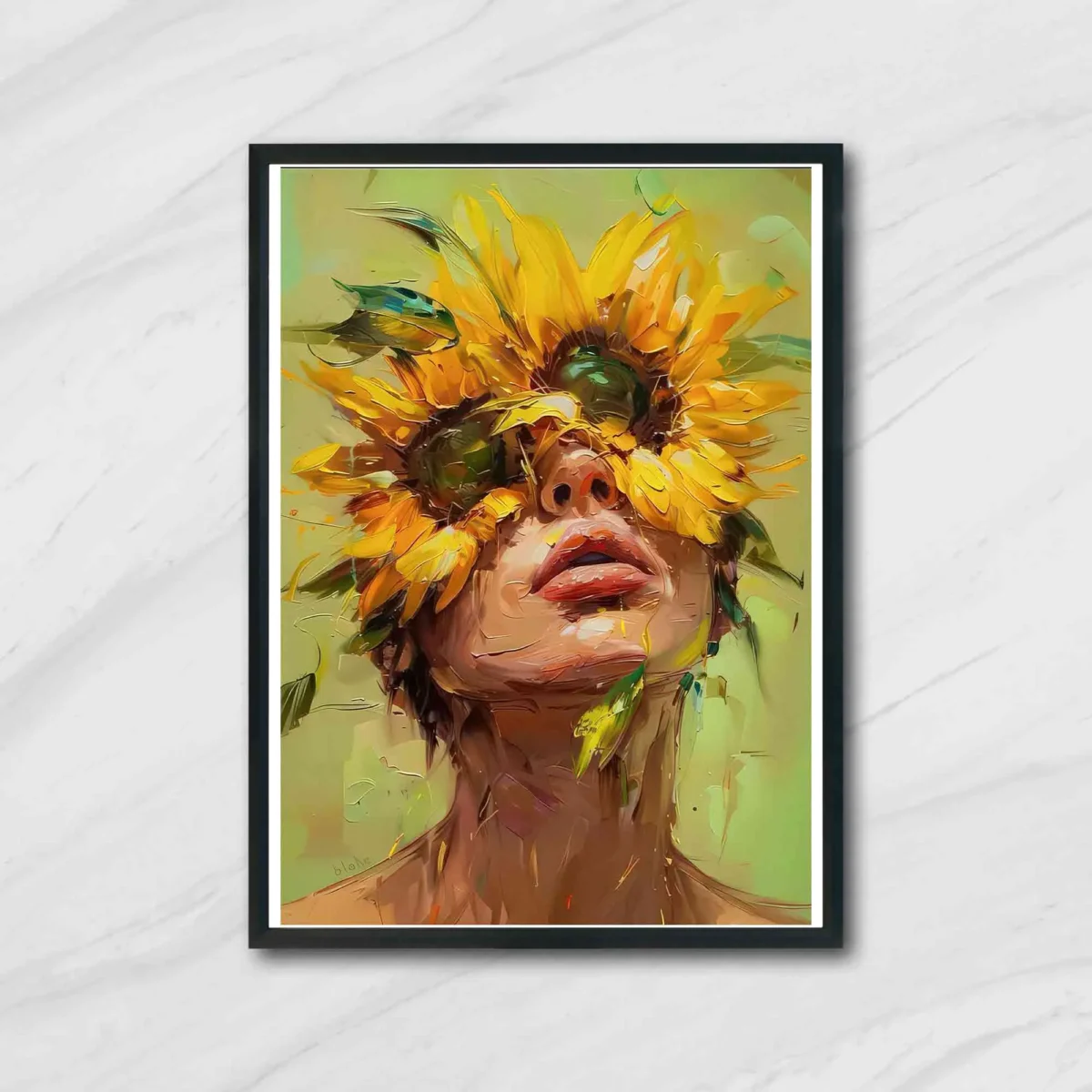 fabric panel sunflower girl