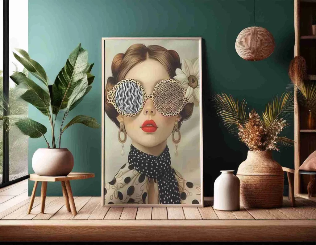 تابلو پارچه ای دختر گل‌ها